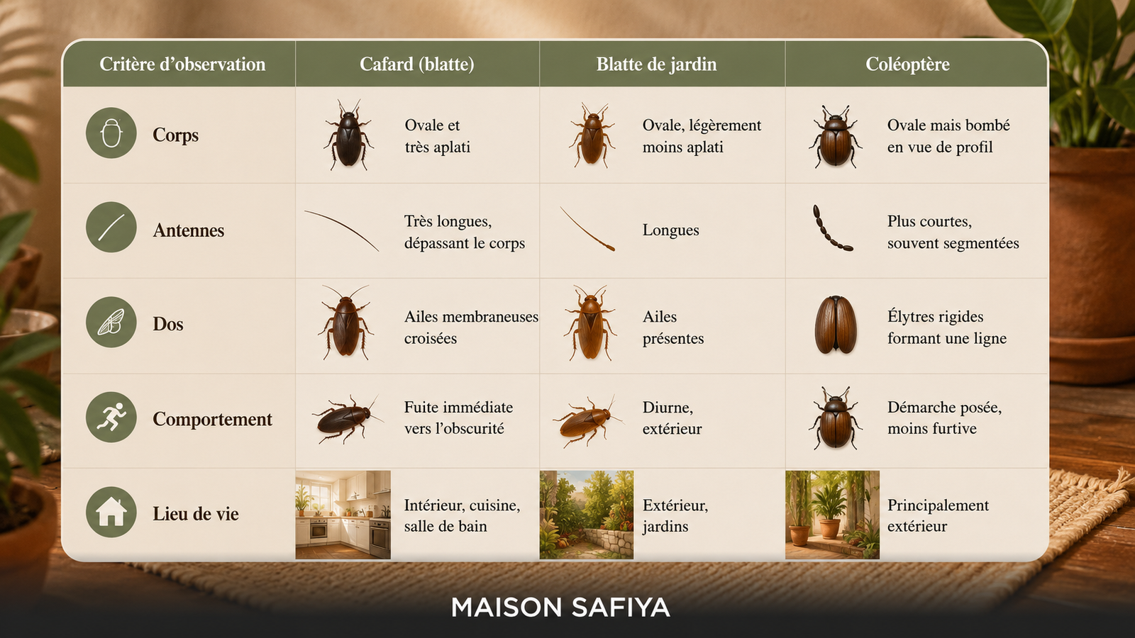 insectes domestiques maison