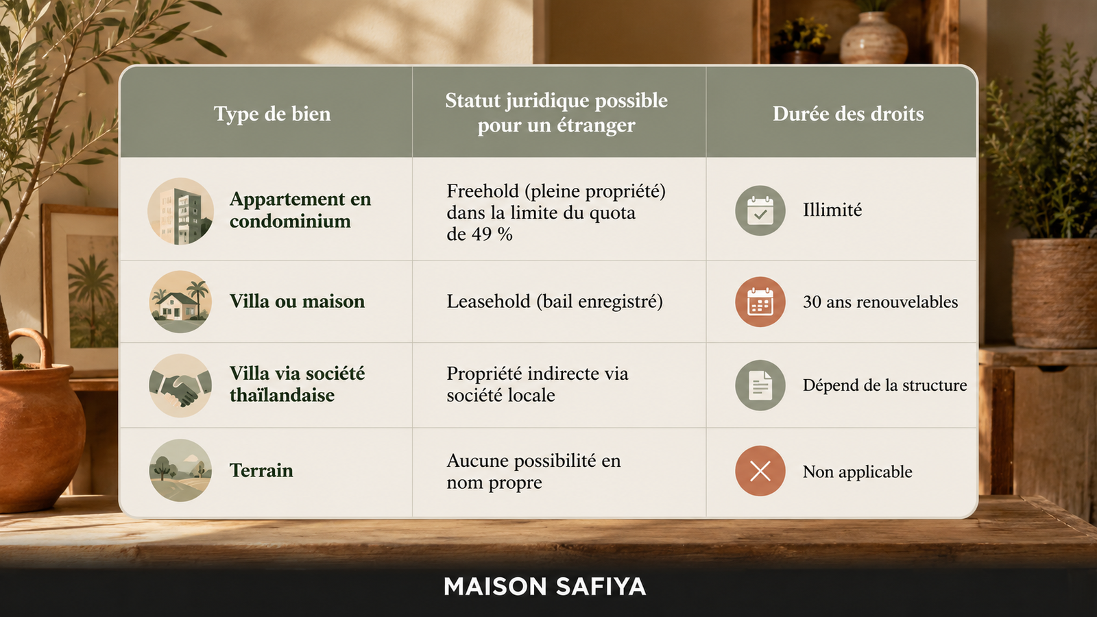 investissement immobilier en Thaïlande infographie